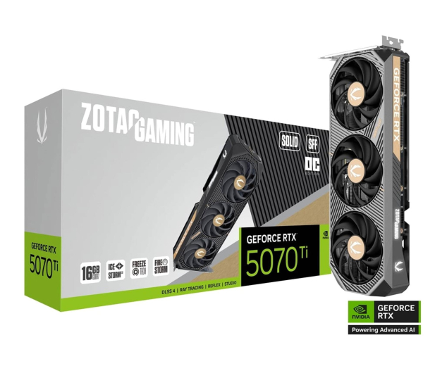 ZOTAC GeForce RTX 5070 Ti Solid OC SFF 16GB GDDR7 DLSS4 - 1327465 - zdjęcie
